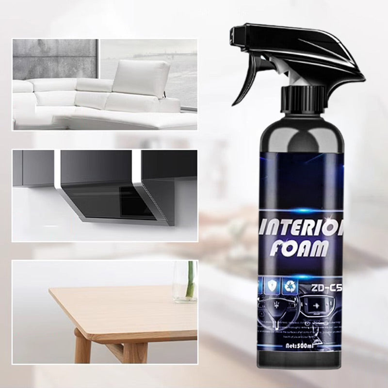 Spray nettoyant moussant multi-usages pour intérieur de voiture