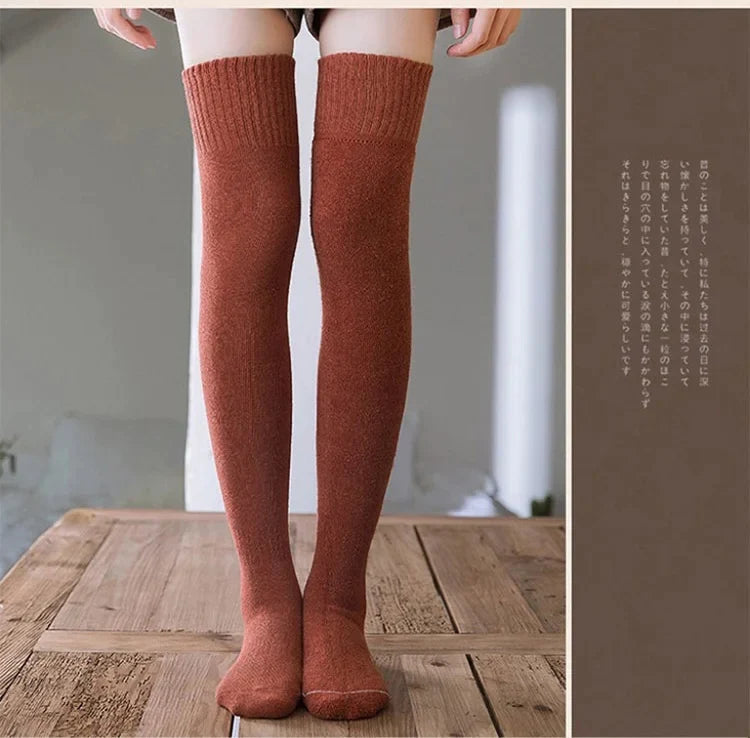 Warm Thigh High Socks Long Stockings