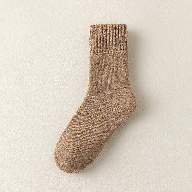 5 Pairs Unisex Solid Mid-calf Socks