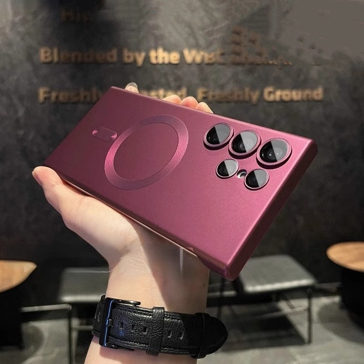 Étui de téléphone magnétique mat sans cadre et anti-rayures