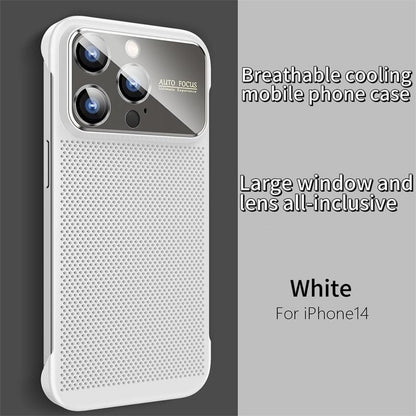 For iPhone Borderless Big Window Cooling Phone Case