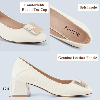Chaussures pour femmes en cuir souple véritable, à talons compensés anti-fatigue, à double usage. 