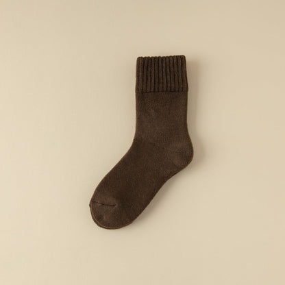 5 Pairs Unisex Solid Mid-calf Socks