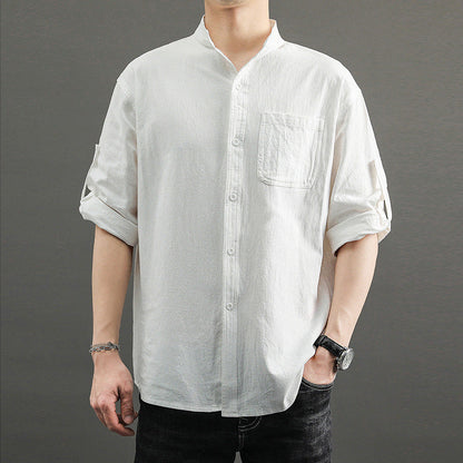 Men's Cotton and Linen Shirt