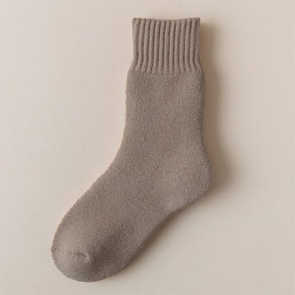 5 Pairs Unisex Solid Mid-calf Socks