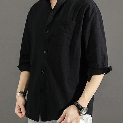 Men's Cotton and Linen Shirt