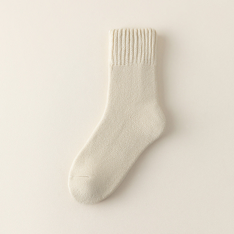 5 Pairs Unisex Solid Mid-calf Socks