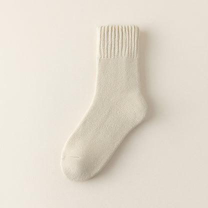 5 Pairs Unisex Solid Mid-calf Socks