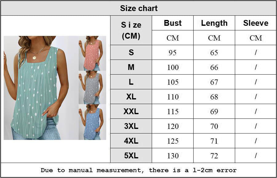 Tank Top With Stripes And Polka Dots Print