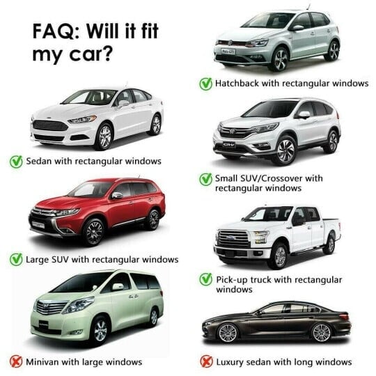 Universal car window screens （2pack）