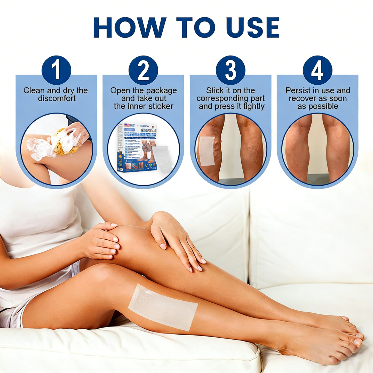 KLENIMORE® 𝑽𝗲𝗶𝙣 𝘾𝐨𝐧𝘁𝗼𝙪𝙧 𝙈𝙞𝐜𝐫𝒐𝒏𝒆𝗲𝗱𝗹𝙚 𝙋𝙖𝐭𝐜𝒉 𝒘𝒊𝘁𝗵 𝗔𝙙𝙫𝙖𝙣𝙘𝐞𝐝 𝐃𝒊𝒐𝒔𝗺𝙞𝐧 & 𝑯𝒆𝘀𝗽𝗲𝙧𝙞𝙙𝙞𝐧 𝐃𝒆𝒍𝒊𝒗𝗲𝗿𝙮🌿𝟕-𝐃𝐚𝐲 𝐕𝐢𝐬𝐢𝐛𝐥𝐞 𝐑𝐞𝐬𝐮𝐥𝐭𝐬 𝐟𝐨𝐫 𝐕𝐚𝐫𝐢𝐜𝐨𝐬𝐞 𝐕𝐞𝐢𝐧𝐬