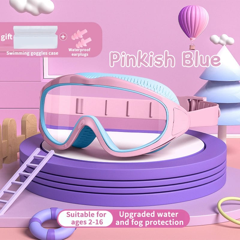 HD children's large frame waterproof and anti-fog swimming goggles