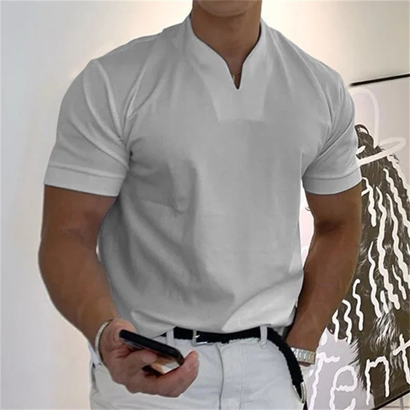 2023 Men Gentlemans Business Short Sleeve Fitness T-shirt(Buy 2 free shipping）