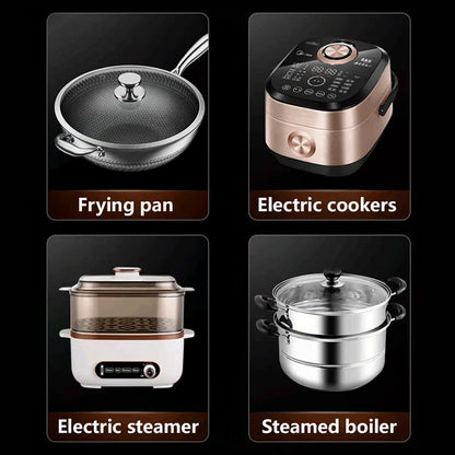 Bacs de cuisson à vapeur festonnés en acier inoxydable