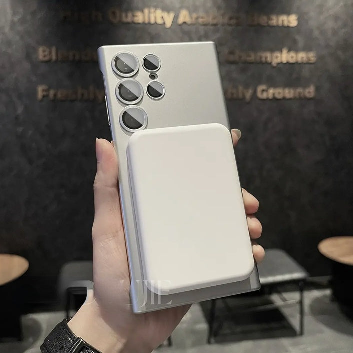 Étui de téléphone magnétique mat sans cadre et anti-rayures