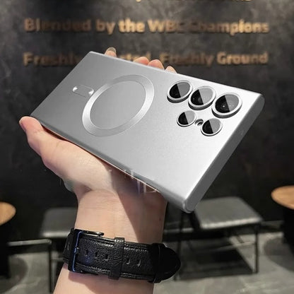 Étui de téléphone magnétique mat sans cadre et anti-rayures