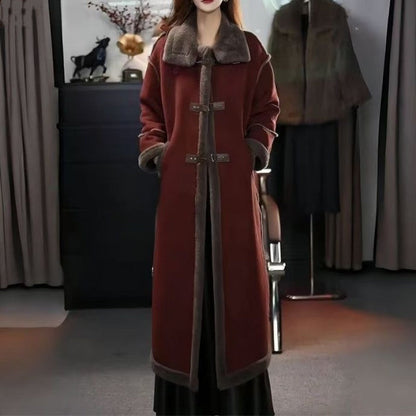 Winter Specials Stylish Plush Lined Overcoat for Women
