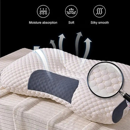 2025 Antibacterial Neck Support Sleep-Aid Massage Pillow