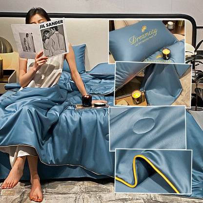 Préparez-vous pour l'été ! Couette d'été simple en soie glacée