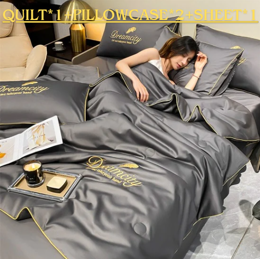 Préparez-vous pour l'été ! Couette d'été simple en soie glacée