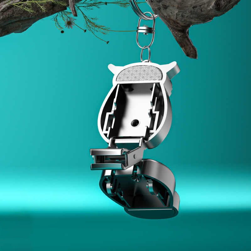 Mini pince à linge pliable en acier inoxydable en forme de hibou