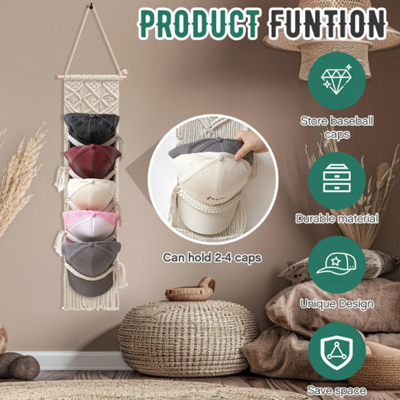 Porte-chapeau tricoté à la main