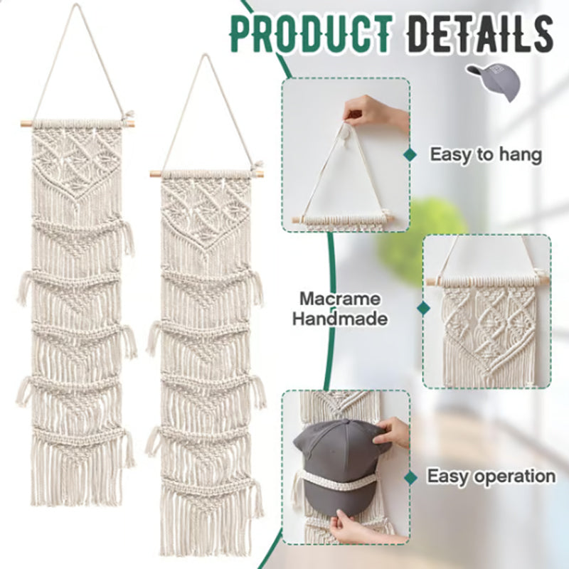 Porte-chapeau tricoté à la main