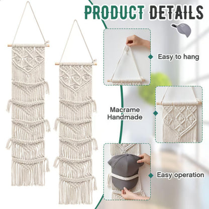 Porte-chapeau tricoté à la main