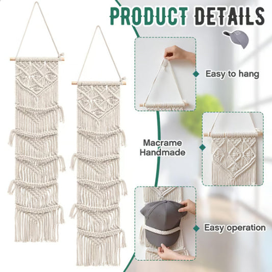 Porte-chapeau tricoté à la main