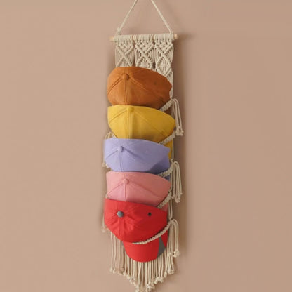 Porte-chapeau tricoté à la main