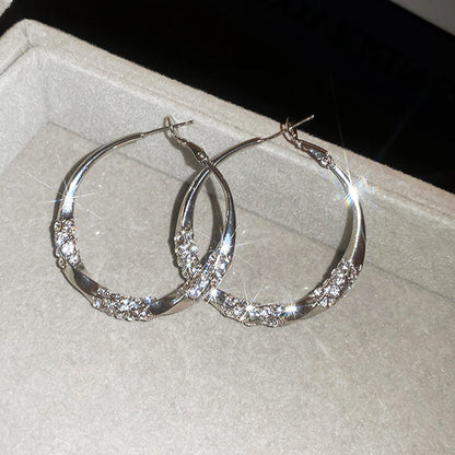 Circle Earrings with Zirconia