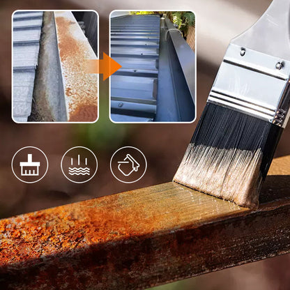 Gray Waterproof, UV-Resistant, Wear-Resistant Anti-Rust Paint with Brush