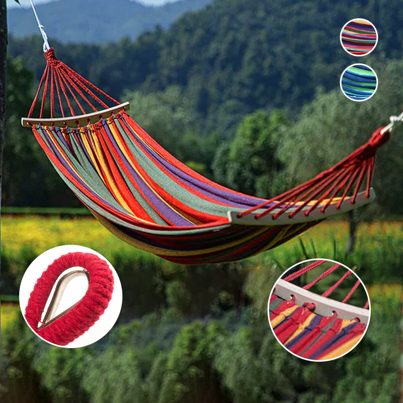 Reinforced & Multi-Person Striped Hammock
