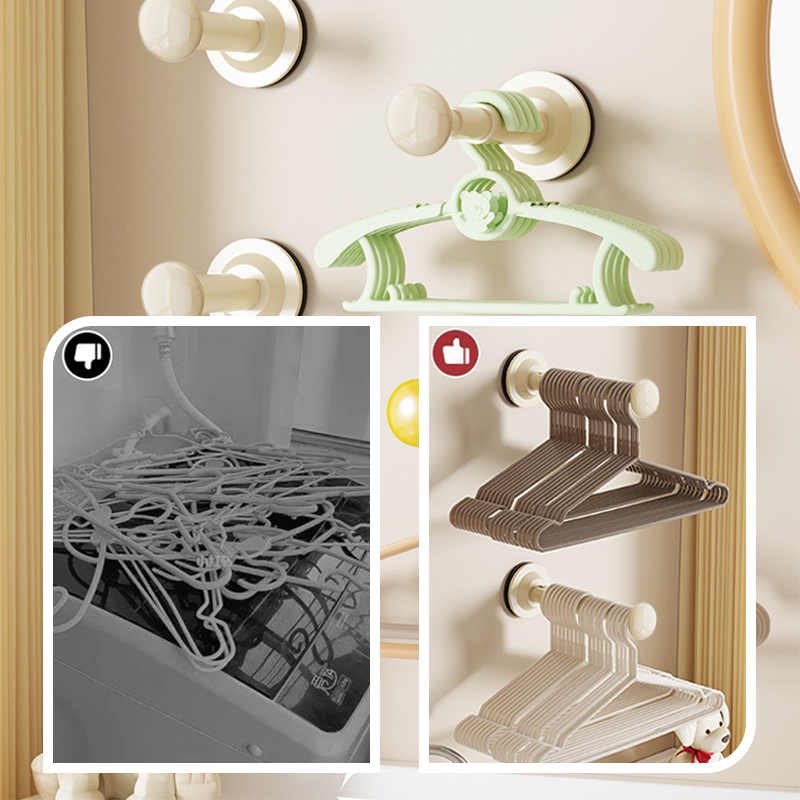 Suction Cup Retractable Clothes Hanger