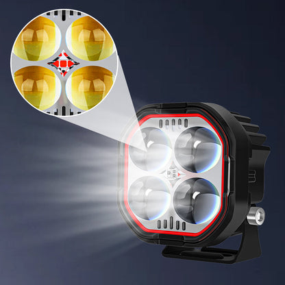 High Brightness Motorcycle Spotlight with Adjustable Bracket