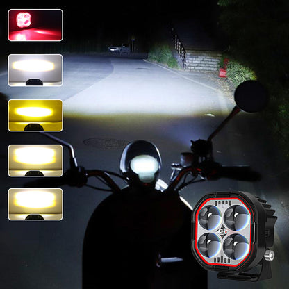 High Brightness Motorcycle Spotlight with Adjustable Bracket