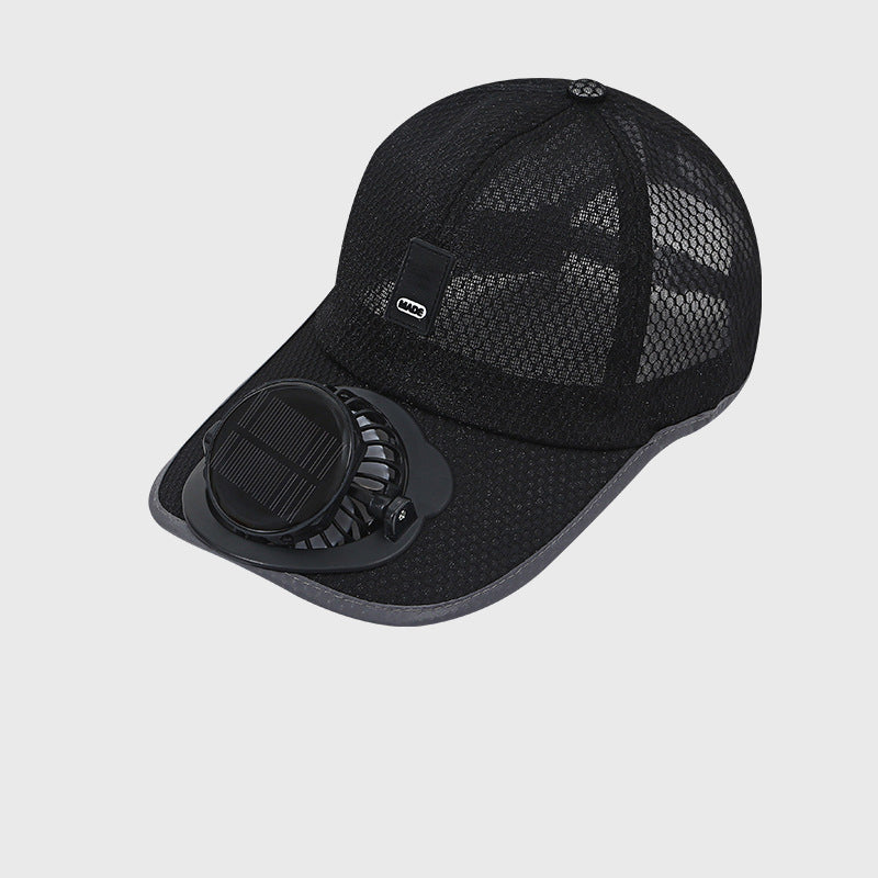 Breathable Baseball Cap with Solar Fan